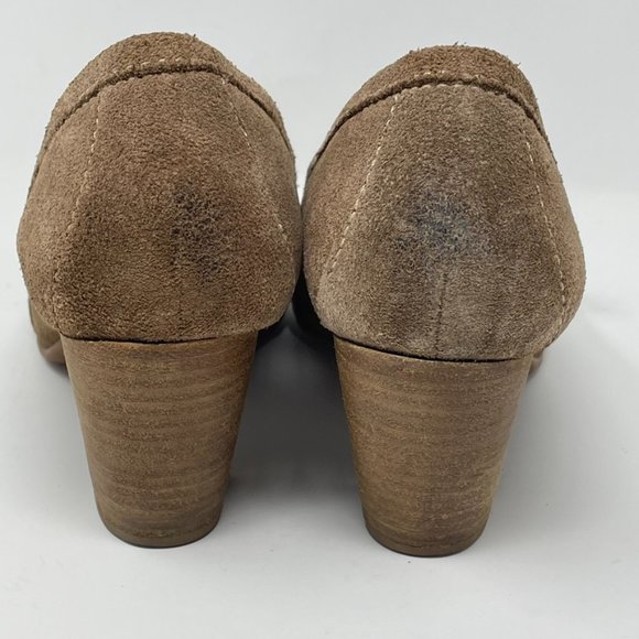 Nurture Womens Tan Taupe Suded Padded Comfort  Heel Pump  size 9.5 - Picture 6 of 8